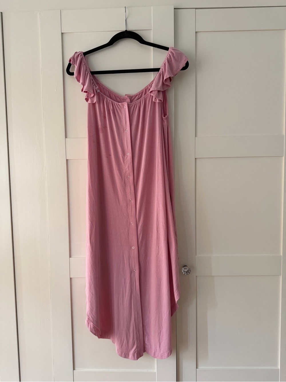 Kindred Bravely Ruffle Strap Labor & Delivery Gown, Light Mauve